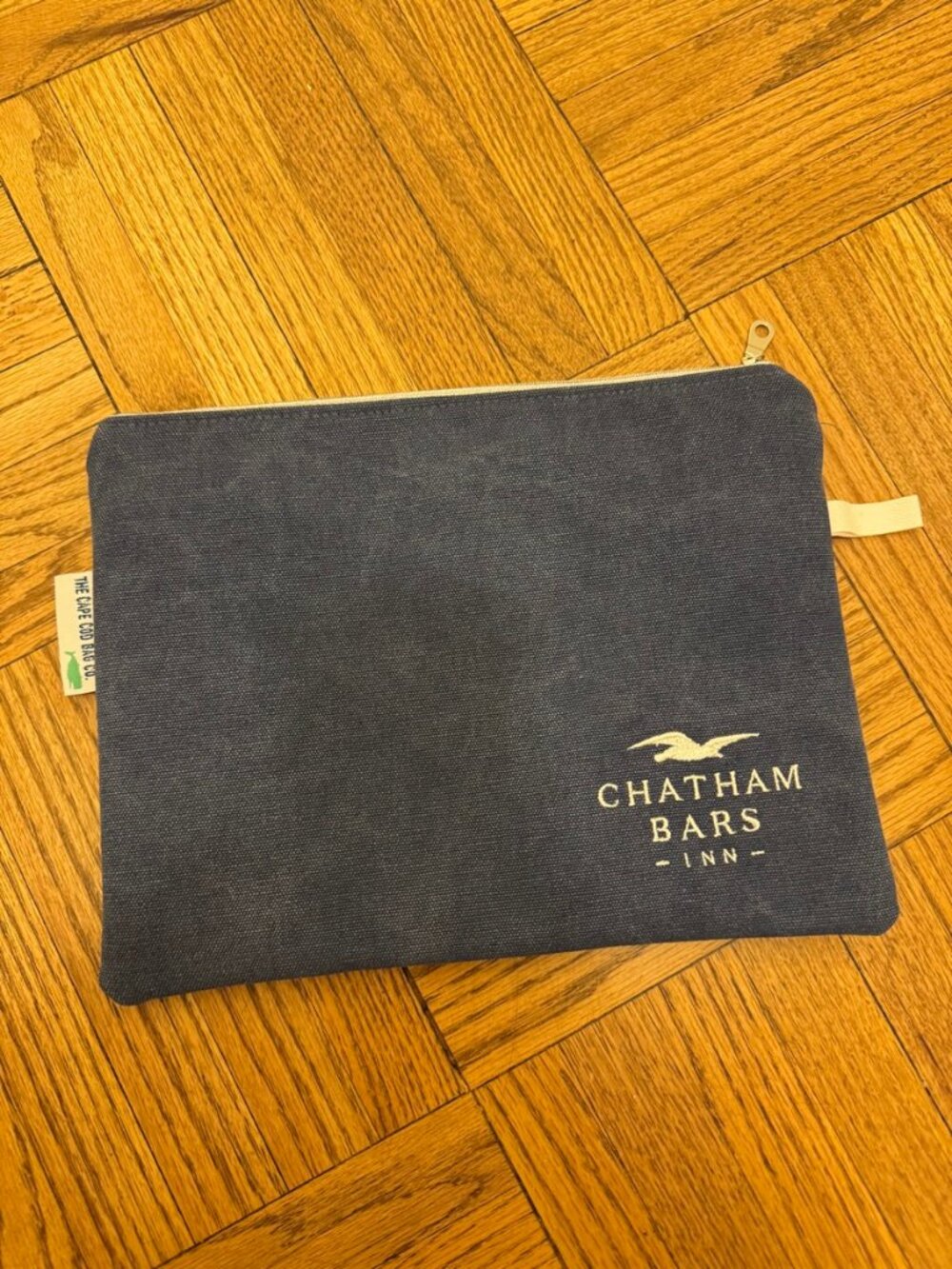 Cape Cod Bag Co Chatham Bars Inn Navy Canvas Zip Pouch One Size